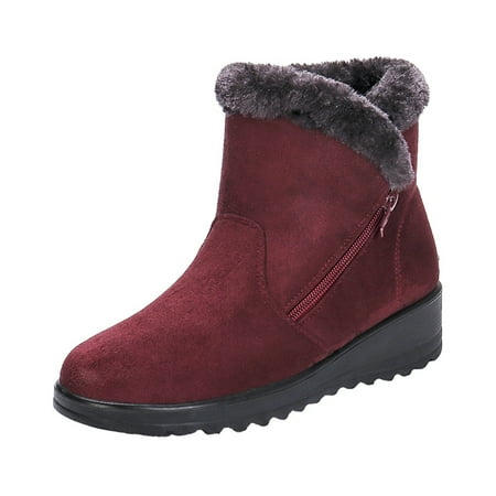 Round Toe Side Zipper Wedge Shoes Warm Plush Inner Anti Slip Snow Boots Women s Footwear
Round Toe Side Zipper Wedge Shoes Warm Plush Inner Anti Slip Snow Boots Women s Footwear