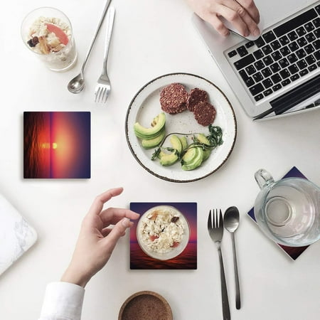 KXMDXA Beautiful Sunset Beach Landscape Set of 4 Coaster for Drinks Absorbent Ceramic Stone Coasters Cup Mat with Cork Base for Home Kitchen Room Coffee Table Bar Decor
KXMDXA Beautiful Sunset Beach Landscape Set of 4 Coaster for Drinks Absorbent Ceramic Stone Coasters Cup Mat with Cork Base for Home Kitchen Room Coffee Table Bar Decor