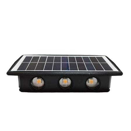 Outdoor Solar Wall Lamp Ip66 Waterproof Warm White Solar Courtyard Lamp