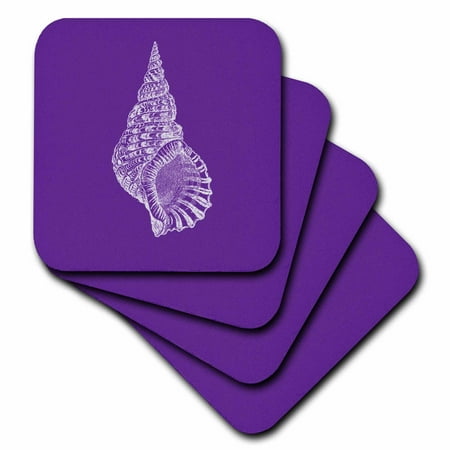 3dRose Purple Conical seashell print white beach sea shell spiral drawing Soft Coasters set of 4
3dRose Purple Conical seashell print white beach sea shell spiral drawing Soft Coasters set of 4