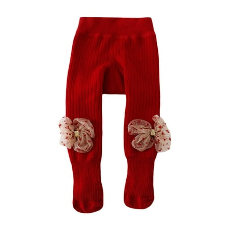 Canis Kids Girls Legging Stockings Cute Bow Winter Tights Baby Pantyhose