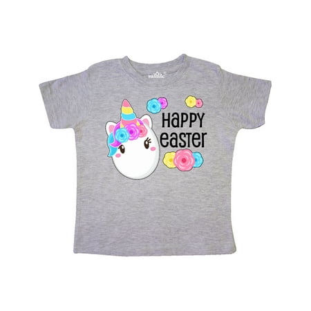 Inktastic Happy Easter- unicorn egg Gift Toddler Boy or Toddler Girl T-Shirt