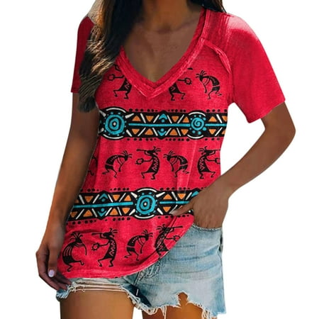 KmaiSchai Womens Fashion Tops Women Summer Top Shirt Casual V Neck Short Sleeve T Shirts Western Aztec Ethnic Diamond Print Top Shirt Womens Cotton Pajamas Shirt White Turtleneck Crop Top
KmaiSchai Womens Fashion Tops Women Summer Top Shirt Casual V Neck Short Sleeve T Shirts Western Aztec Ethnic Diamond Print Top Shirt Womens Cotton Pajamas Shirt White Turtleneck Crop Top