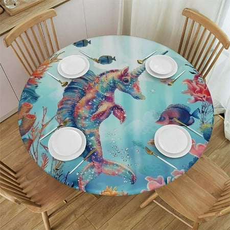 Palnkart Sea Horse Corals Digital Painting Round Table Cover Stain Resistant Washable Indoor Outdoor Tablecloth Kitchen Dining Wedding Parties Table Cloth 100% Polyester Fiber 31-35
Palnkart Sea Horse Corals Digital Painting Round Table Cover Stain Resistant Washable Indoor Outdoor Tablecloth Kitchen Dining Wedding Parties Table Cloth 100% Polyester Fiber 31-35