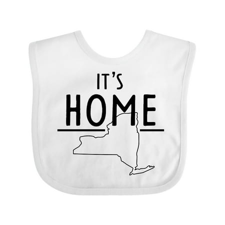 Inktastic It s Home- State of New York Outline Gift Baby Boy or Baby Girl Bib