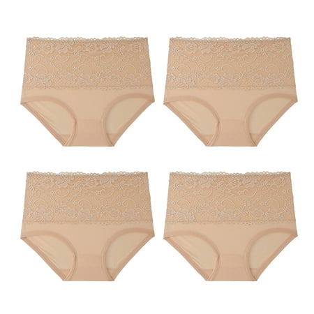 

DORKASM Menstrual Underwear for Women S/m Seamless Comfortable 4 Pack High Waisted Women Postpartum Period Thongs Ladies Panties Briefs Girls Complexion 5XL