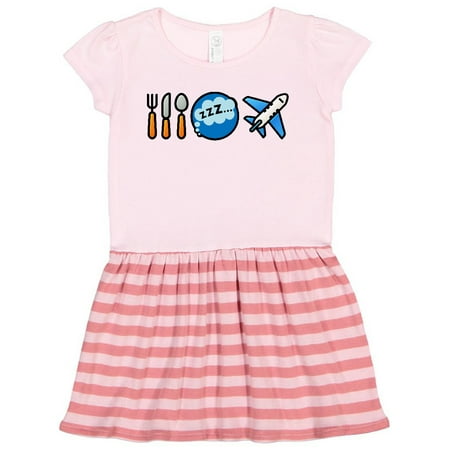Inktastic Airplane Eat Sleep Fly Gift Toddler Girl Dress