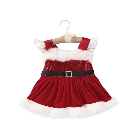 Baby Girl Sequin Velvet Ruffle Sleeveless Backless Christmas Princess Romper Dress
Baby Girl Sequin Velvet Ruffle Sleeveless Backless Christmas Princess Romper Dress