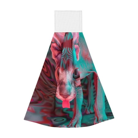 Disketp Psychedelic Hairless Cat Hanging Kitchen Towel Tie Towels Tea Bar Dish Cloths Dry Towel for Laundry Room Decor (18*14in)
Disketp Psychedelic Hairless Cat Hanging Kitchen Towel Tie Towels Tea Bar Dish Cloths Dry Towel for Laundry Room Decor (18*14in)