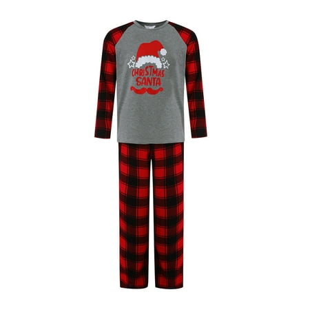 Family Parent-child Pajamas Christmas Hat Printed Tops and Plaid Pants Home Clothes Set
Family Parent-child Pajamas Christmas Hat Printed Tops and Plaid Pants Home Clothes Set