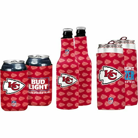 Bud Light and NFL Licensed KC Chiefs Premium Insulated Neoprene Koozy Cover Set 2 Can/2 Seltzer/2 Bottle 2-Sided Design
Bud Light and NFL Licensed KC Chiefs Premium Insulated Neoprene Koozy Cover Set 2 Can/2 Seltzer/2 Bottle 2-Sided Design