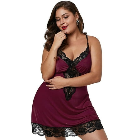 Uerlsty Women Sexy Lingerie Lace Dress Babydoll Nightdress Sleepwear Nightgown Plus Size
Uerlsty Women Sexy Lingerie Lace Dress Babydoll Nightdress Sleepwear Nightgown Plus Size
