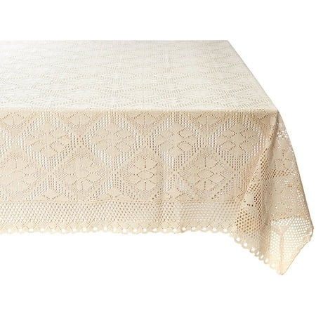 Stars Crochet Vintage Lace Design Tablecloth 60 by 105 Oblong / Rectangle Color Ivory
Stars Crochet Vintage Lace Design Tablecloth 60 by 105 Oblong / Rectangle Color Ivory
