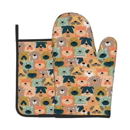 Bingfone Colorful Dogs Print Oven Mitts Pot Holders Set 2 PCS for Kitchen for Cooking Grilling Baking BBQ Pot Holders Cook Essentials
Bingfone Colorful Dogs Print Oven Mitts Pot Holders Set 2 PCS for Kitchen for Cooking Grilling Baking BBQ Pot Holders Cook Essentials