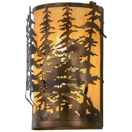 Meyda 153841 14 in. Tall Pines Wall Sconce Dark Burnished A & C New Mica Acrylic Sb Outside
Meyda 153841 14 in. Tall Pines Wall Sconce Dark Burnished A & C New Mica Acrylic Sb Outside