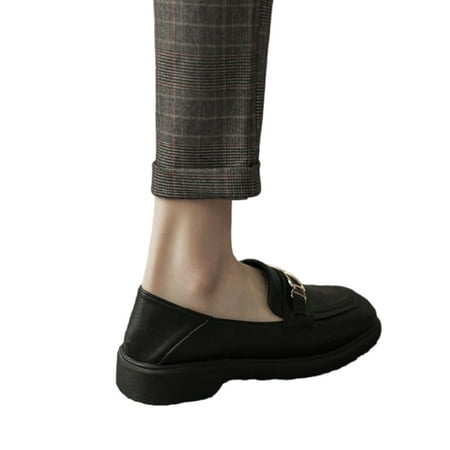 Wazshop Ladies Casual Shoe Slip On Loafers Chunky Flats Breathable Square Toe Loafer Womens Vintage Shoes British Non-slip Black With Lined 4.5
Wazshop Ladies Casual Shoe Slip On Loafers Chunky Flats Breathable Square Toe Loafer Womens Vintage Shoes British Non-slip Black With Lined 4.5