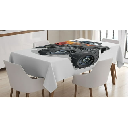 Monster Truck Tablecloth Cartoon Truck Enormous Wheels and Flames on Front Body Rectangular Table Cover for Dining Room Kitchen 60 X 90 Inches Charcoal Grey Yellow Vermilion by Ambesonne
Monster Truck Tablecloth Cartoon Truck Enormous Wheels and Flames on Front Body Rectangular Table Cover for Dining Room Kitchen 60 X 90 Inches Charcoal Grey Yellow Vermilion by Ambesonne