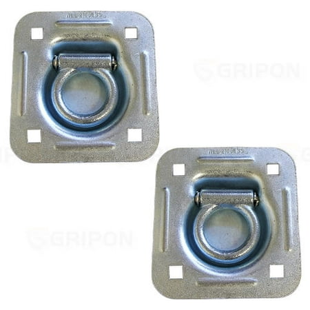 Gripon (Pack of 2) Recessed Flush Mount Tie Down D Rings with Square Mounting 2000lbs WLL
Gripon (Pack of 2) Recessed Flush Mount Tie Down D Rings with Square Mounting 2000lbs WLL