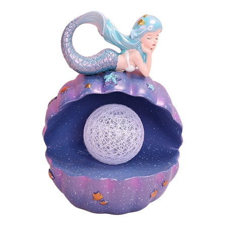HOMEMAXS Mermaid Art Figurine Pearl in Shell Light Bedside Night Light Aquarium Ornament
HOMEMAXS Mermaid Art Figurine Pearl in Shell Light Bedside Night Light Aquarium Ornament