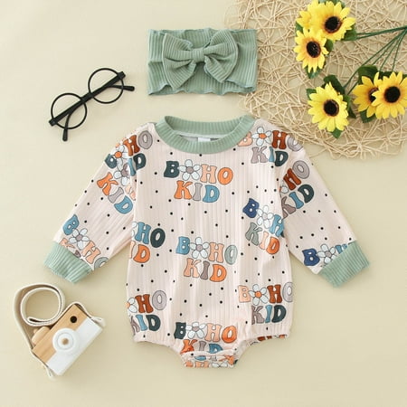 Babys Newborn Infant Girls Boys Spring Autumn Long Sleeve Flower Cartoon Ribbed Romper Bodysuit Headbands Clothes
Babys Newborn Infant Girls Boys Spring Autumn Long Sleeve Flower Cartoon Ribbed Romper Bodysuit Headbands Clothes