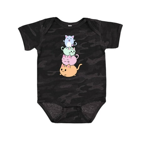 Inktastic Kawaii Kitten Stack Gift Baby Boy or Baby Girl Bodysuit
