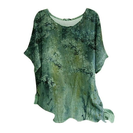 Green Tops for Women Going Out Tops for Women Women s Fashion Printed Round Neck Short Sleeve T-shirt Blouse Loose Tops Maternity Blouses Green M
Green Tops for Women Going Out Tops for Women Women s Fashion Printed Round Neck Short Sleeve T-shirt Blouse Loose Tops Maternity Blouses Green M