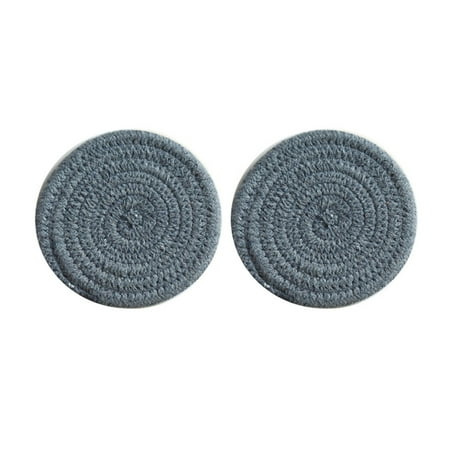 Vintage Woven Coaster Thicken Heat-Resistant Round Braided Fabric Coasters Dark Grey Two
Vintage Woven Coaster Thicken Heat-Resistant Round Braided Fabric Coasters Dark Grey Two