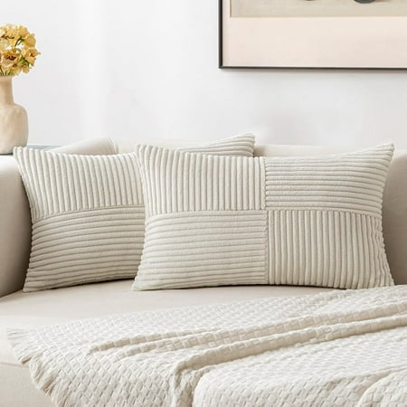 MIULEE Beige Corduroy Pillow Covers Pack of 2 Boho Decorative Spliced Throw Pillow Covers Soft Solid Couch Pillowcases Cross Patchwork Textured Cushion Covers for Living Room Bed Sofa 16x16 inch
MIULEE Beige Corduroy Pillow Covers Pack of 2 Boho Decorative Spliced Throw Pillow Covers Soft Solid Couch Pillowcases Cross Patchwork Textured Cushion Covers for Living Room Bed Sofa 16x16 inch