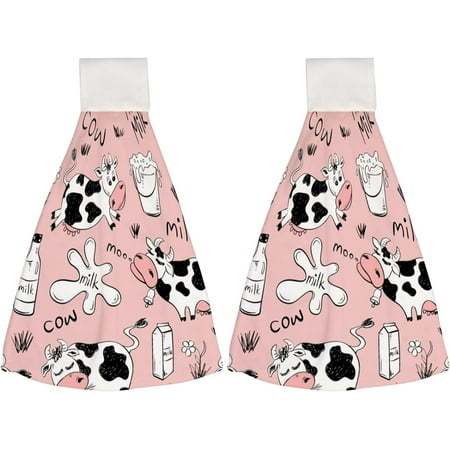 2 Pcs Hanging Towels Dish Towels Pink Cows Absorbent Hand Towels with Hanging Loop Washcloth for Bathroom Kitchen
2 Pcs Hanging Towels Dish Towels Pink Cows Absorbent Hand Towels with Hanging Loop Washcloth for Bathroom Kitchen