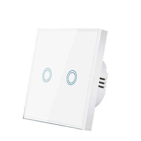 Wall Touch Switch 220V EU Crystal Glass Panel 1/2Gang 1 Way Light Sensor Switche