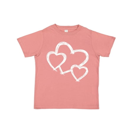 Inktastic Three White Hearts Gift Toddler Boy or Toddler Girl T-Shirt