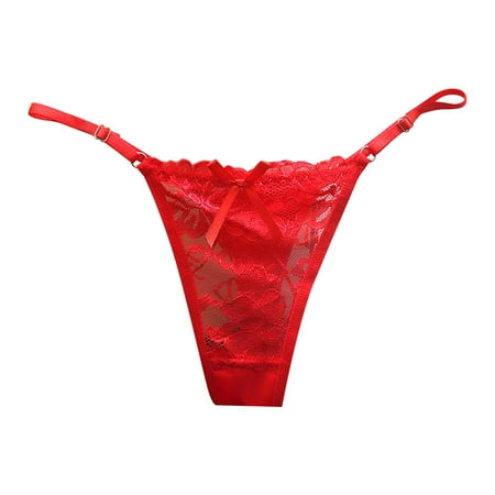 Womens Underwear Low Waist Ultra Thin See Through Transparent Hollow Lace Thong Panties for Women Red One Size
Womens Underwear Low Waist Ultra Thin See Through Transparent Hollow Lace Thong Panties for Women Red One Size