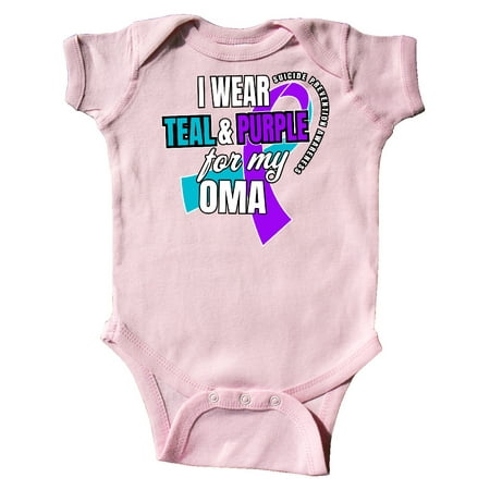 Inktastic Suicide Prevention I Wear Teal and Purple for My Oma Gift Baby Boy or Baby Girl Bodysuit
Inktastic Suicide Prevention I Wear Teal and Purple for My Oma Gift Baby Boy or Baby Girl Bodysuit