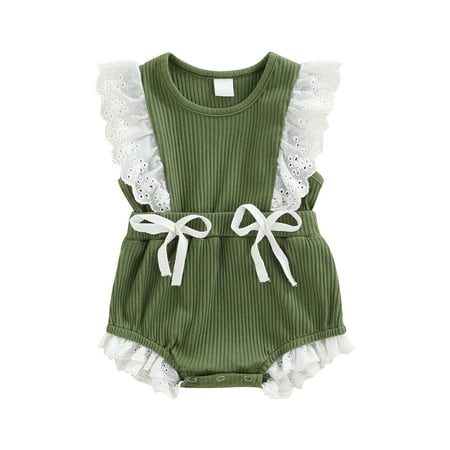 aturustex New Baby Girls Casual Romper Floral Lace Patchwork Ribbed Sleeveless Knitted Bodysuit Summer
aturustex New Baby Girls Casual Romper Floral Lace Patchwork Ribbed Sleeveless Knitted Bodysuit Summer