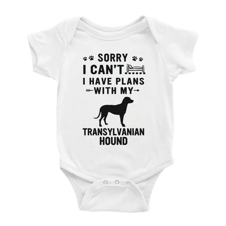 Sorry I Can t I Have Plans With My Transylvanian Hound Love Pet Dog Funny Baby Romper Infant (White 0-3 Months)
Sorry I Can t I Have Plans With My Transylvanian Hound Love Pet Dog Funny Baby Romper Infant (White 0-3 Months)
