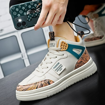 Women s Fashion Sports Sneakers Lightweight High Top Casual Board Shoes Anti Slip PU Leather Skate Shoes
Women s Fashion Sports Sneakers Lightweight High Top Casual Board Shoes Anti Slip PU Leather Skate Shoes