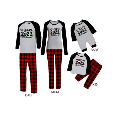Peyakidsaa Parent-Children Christmas Pajamas Letters Print Long-Sleeves Tops with Plaid Pants Suit/Jumpsuit for Famliy
Peyakidsaa Parent-Children Christmas Pajamas Letters Print Long-Sleeves Tops with Plaid Pants Suit/Jumpsuit for Famliy