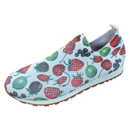 MIASHUI Womens Sneakers Fashion Breathable Mesh Knitted Fruit Print Flat Bottomed Comfortable Sports Shoes Casual Sneakers for Women White 8.5
MIASHUI Womens Sneakers Fashion Breathable Mesh Knitted Fruit Print Flat Bottomed Comfortable Sports Shoes Casual Sneakers for Women White 8.5