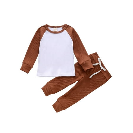 Autumn Winter Baby Boys Girls Pajama Sets Solid Patchwork Knit Long Sleeve Pullover Tops Pants
Autumn Winter Baby Boys Girls Pajama Sets Solid Patchwork Knit Long Sleeve Pullover Tops Pants