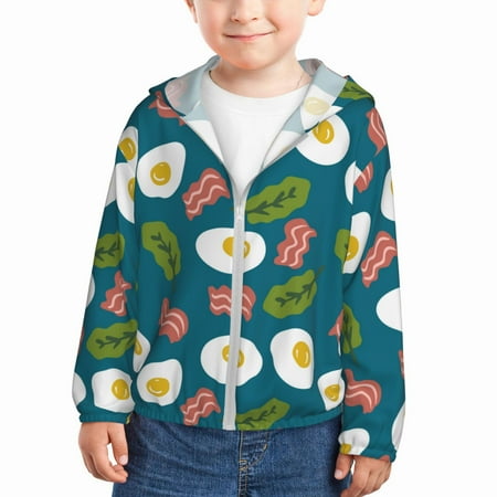Sun Hoodie for Kids Cartoon Bacon Omelette Print Long Sleeve Swim Fishing Shirts Sun Protection Zip Up Jacket Clothing Athletic Hoodie
Sun Hoodie for Kids Cartoon Bacon Omelette Print Long Sleeve Swim Fishing Shirts Sun Protection Zip Up Jacket Clothing Athletic Hoodie