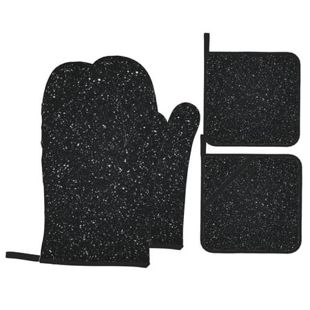 Oven Mitts and Pot Holders Sets 4 pcs Black Glitter Non-Slip Oven Gloves Potholders Soft Quilted Lining Heat Resistant Gloves Hot Pads for Kitchen Cooking Baking
Oven Mitts and Pot Holders Sets 4 pcs Black Glitter Non-Slip Oven Gloves Potholders Soft Quilted Lining Heat Resistant Gloves Hot Pads for Kitchen Cooking Baking
