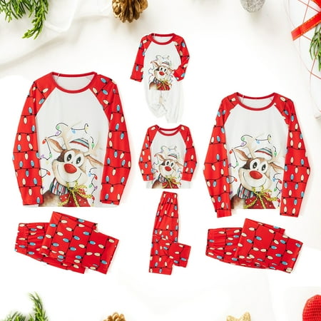 Christmas Family Matching Pajamas Sets Deer Raglan Tops String Light Pants Xmas Holiday Sleepwear Loungewear Jammies Pjs Outfit
Christmas Family Matching Pajamas Sets Deer Raglan Tops String Light Pants Xmas Holiday Sleepwear Loungewear Jammies Pjs Outfit