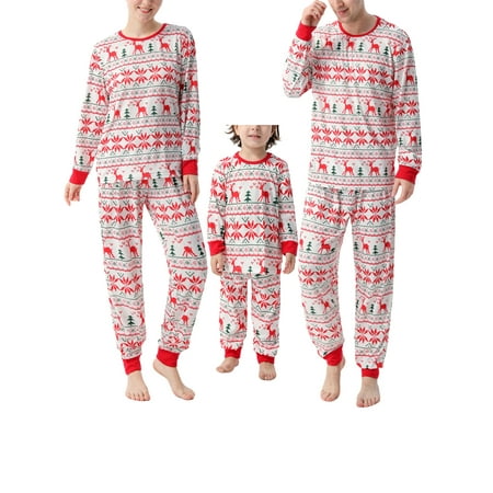 Gwiyeopda Christmas Family Matching Pajamas Long Sleeve Crew Neck Elk Print Tops + Elastic Waist Pants Set
Gwiyeopda Christmas Family Matching Pajamas Long Sleeve Crew Neck Elk Print Tops + Elastic Waist Pants Set