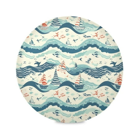 Round Plate Mat 15.4x15.4 Inchesx6 Placemat Table Mat Kitchen Mat Coffee Mat Fabric Thick Strong Wear-Resistant Heat Resistance Sea Boat
Round Plate Mat 15.4x15.4 Inchesx6 Placemat Table Mat Kitchen Mat Coffee Mat Fabric Thick Strong Wear-Resistant Heat Resistance Sea Boat