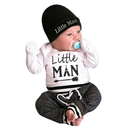 Set Outfits Clothes 3PCS Infant Romper+Pants+Hat Baby Girl Boy Letter Boys Outfits&Set
Set Outfits Clothes 3PCS Infant Romper+Pants+Hat Baby Girl Boy Letter Boys Outfits&Set