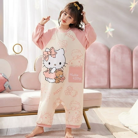 Kawaii Sanrios Kuromi Cinnamoroll My Melody Hello Kitty Spring Autumn Child Piece Pajamas Cartoon Boys Girls Children Homewear
Kawaii Sanrios Kuromi Cinnamoroll My Melody Hello Kitty Spring Autumn Child Piece Pajamas Cartoon Boys Girls Children Homewear