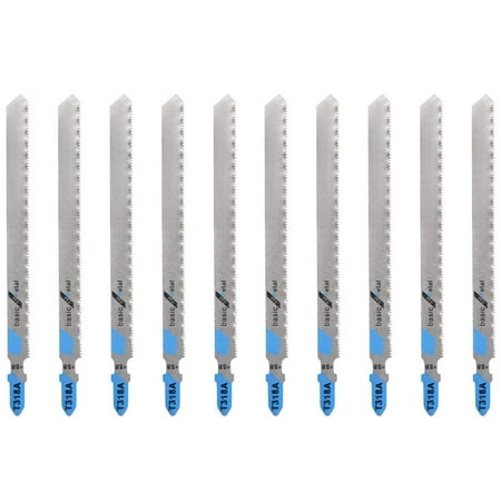 10PCS T318A HSS Jigsaw Blades Reciprocating Saw Blades Wood PVC Cutting 132mm
