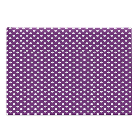 Purple Cutting Board White Polka Dots Continuous Pattern on Vivid Purple Background Old Fashioned Style Decorative Tempered Glass Cutting and Serving Board Large Size Purple White by Ambesonne
Purple Cutting Board White Polka Dots Continuous Pattern on Vivid Purple Background Old Fashioned Style Decorative Tempered Glass Cutting and Serving Board Large Size Purple White by Ambesonne