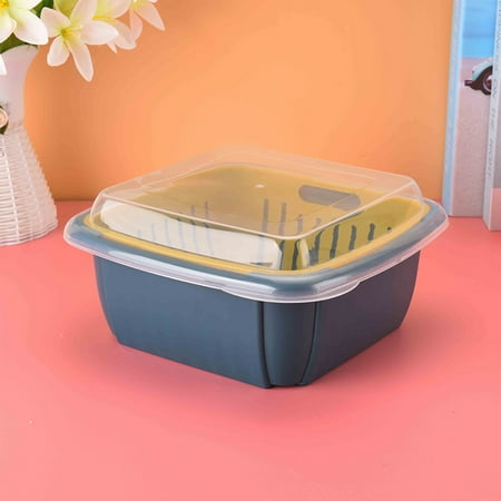 VeliToy Vegetable Washing Double Layer Detachable Drain Basket Kitchen Accessories with Lid(Dark Blue)
VeliToy Vegetable Washing Double Layer Detachable Drain Basket Kitchen Accessories with Lid(Dark Blue)