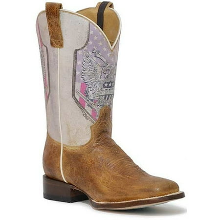 Women s Roper 2nd Amendment CCS Hybrid Sole Leather Boots Handcrafted Tan